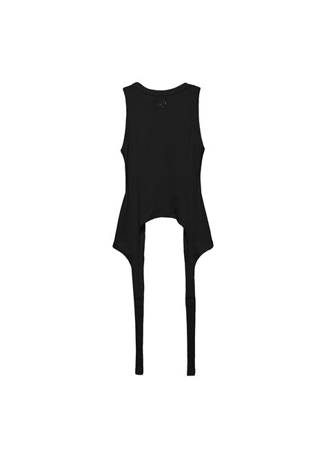 Top Aniye by donna Gin 185671 Nero cotone stretch a costine scollo rotondo strass Aniye by | Top | 185671336